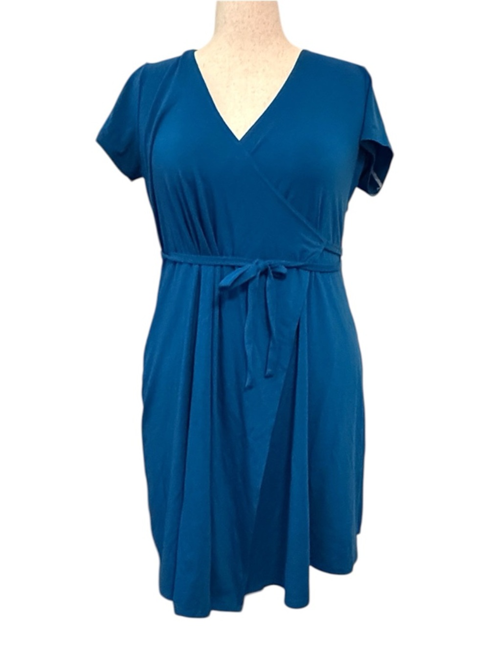 The North Face blue wrap dress L